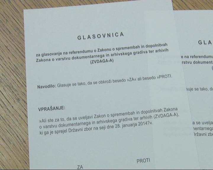 Referendum o arhivih ni uspel