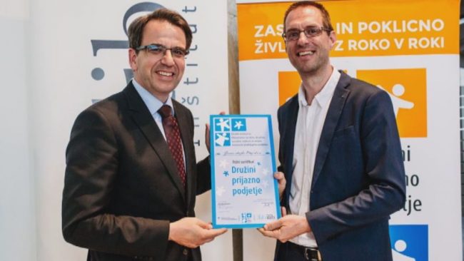 Javnim službam Ptuj certifikat Družini prijazno podjetje