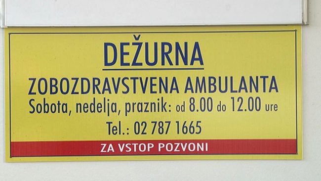 Ponovno vzpostavljena dežurna zobozdravstvena služba za nujne primere