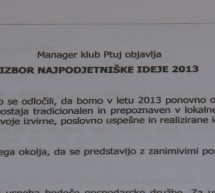 Razpis za izbor Najpodjetniške ideje 2013