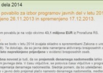 Program javnih del v letu 2014