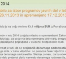 Program javnih del v letu 2014