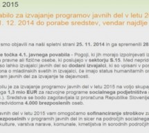 Za javna dela namenjenih dodatnih 8 MIO evrov sredstev