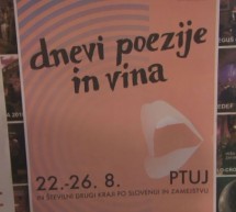 Pred vrati Dnevi poezije in vina