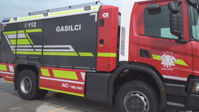 Prostovoljno gasilsko društvo Grajena je dobilo novo gasilsko avtocisterno AC 35/60