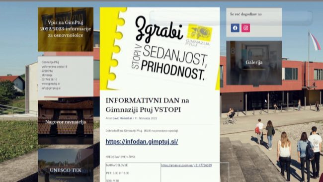 Informativni dan na Gimnaziji Ptuj