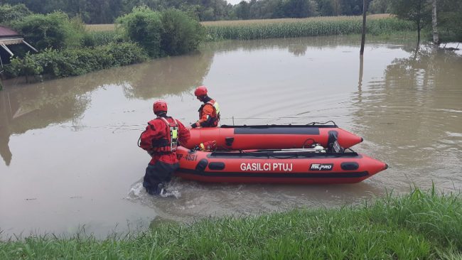 Povečan pretok reke Drave