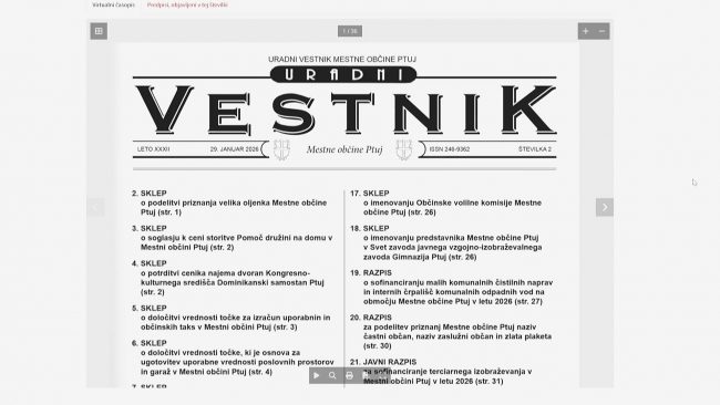 Spremembe pri objavljanju splošnih aktov in javnih razpisov Mestne občine Ptuj