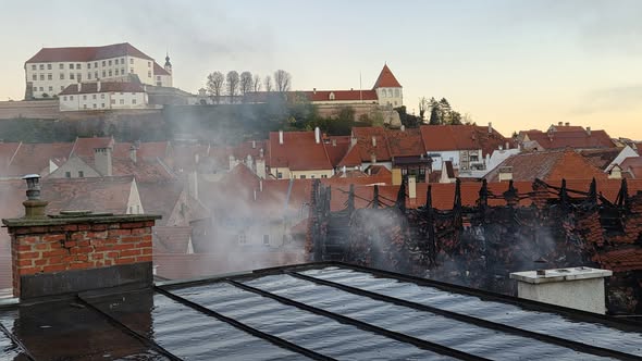 Požar na Dravski ulici na Ptuju